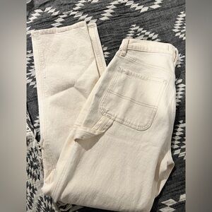 Abercrombie and fitch white carpenter pants